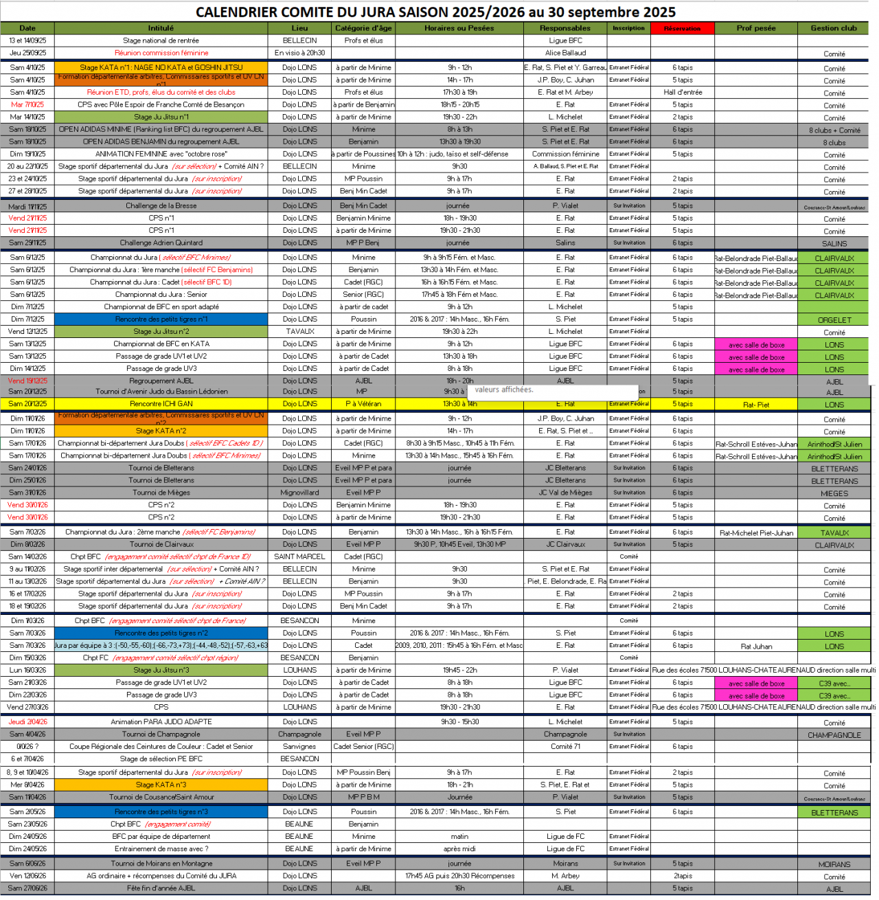 Image de la page 'Calendrier'